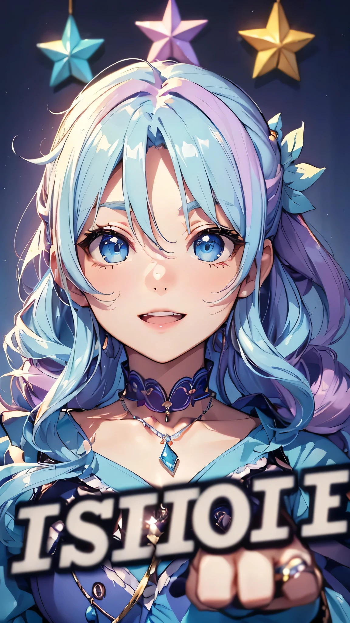 最high quality、Best image quality、masterpiece、and((cute、18-year-old、Best Bust、Medium Bust、Beautiful Blue Eyes、Spread your chest wide,Pastel Hair、ponytail、Disheveled Hair、thin、Highest Valley、Pastel Dress、smile、necklace、Wristband、))high quality、Beautiful art、background((Pastel Room、Live Performance Venues)),Tabletop、Exquisite design、Visual Arts、Written boundary depth、Best lighting、Highest detail、8k