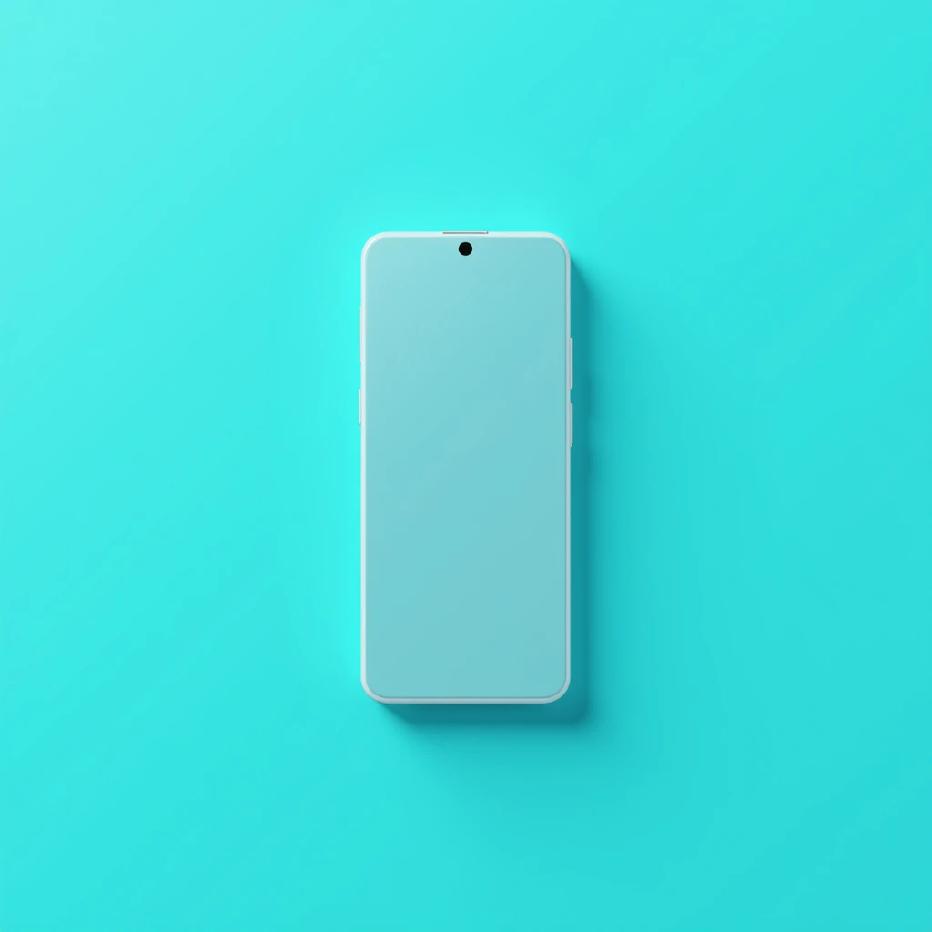 Samsung S24 ultra phone with simple turquoise background