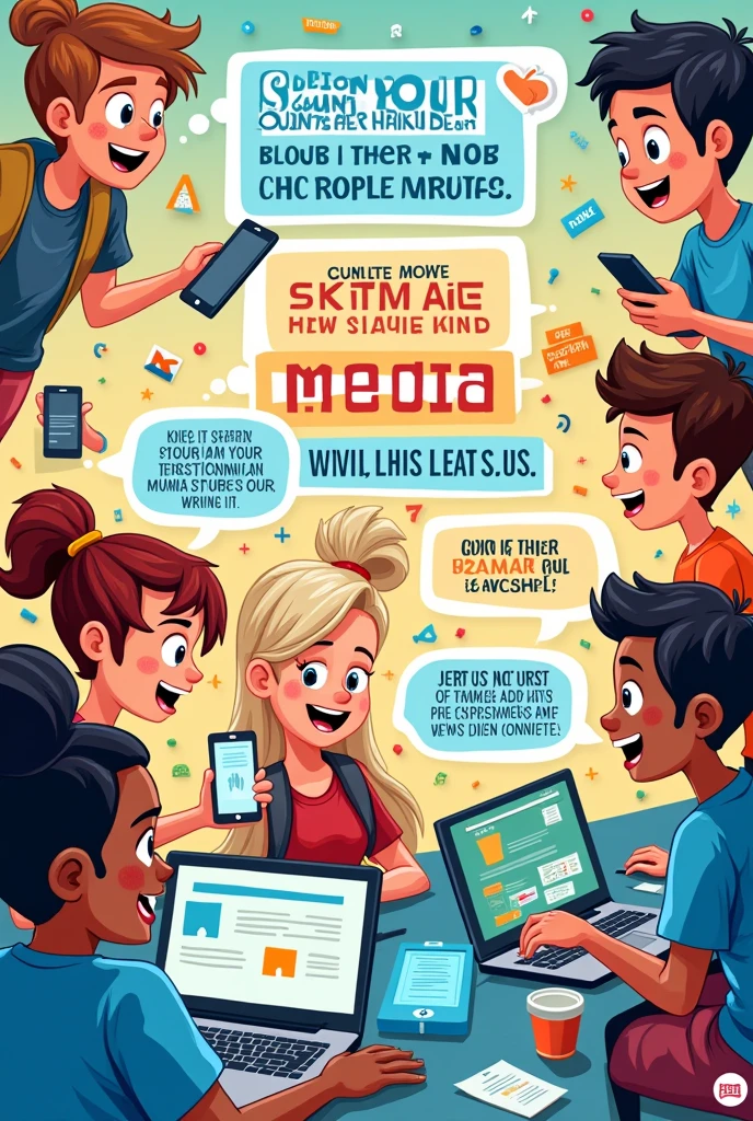 Create a POSTER (cartoon) that will campaign for students to be responsible users and competent producers of media and information.