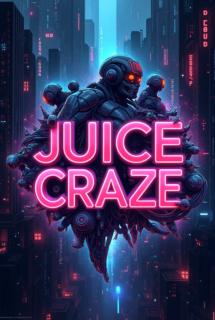 Create an Cyberpunk design
Written on it as , JUICE CRAZE.