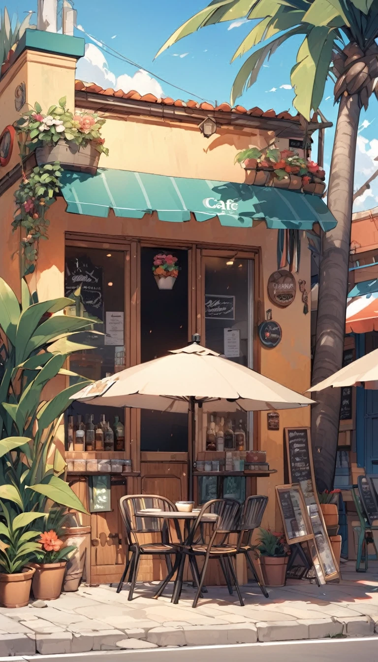 Roadside Mexican cafe terrace