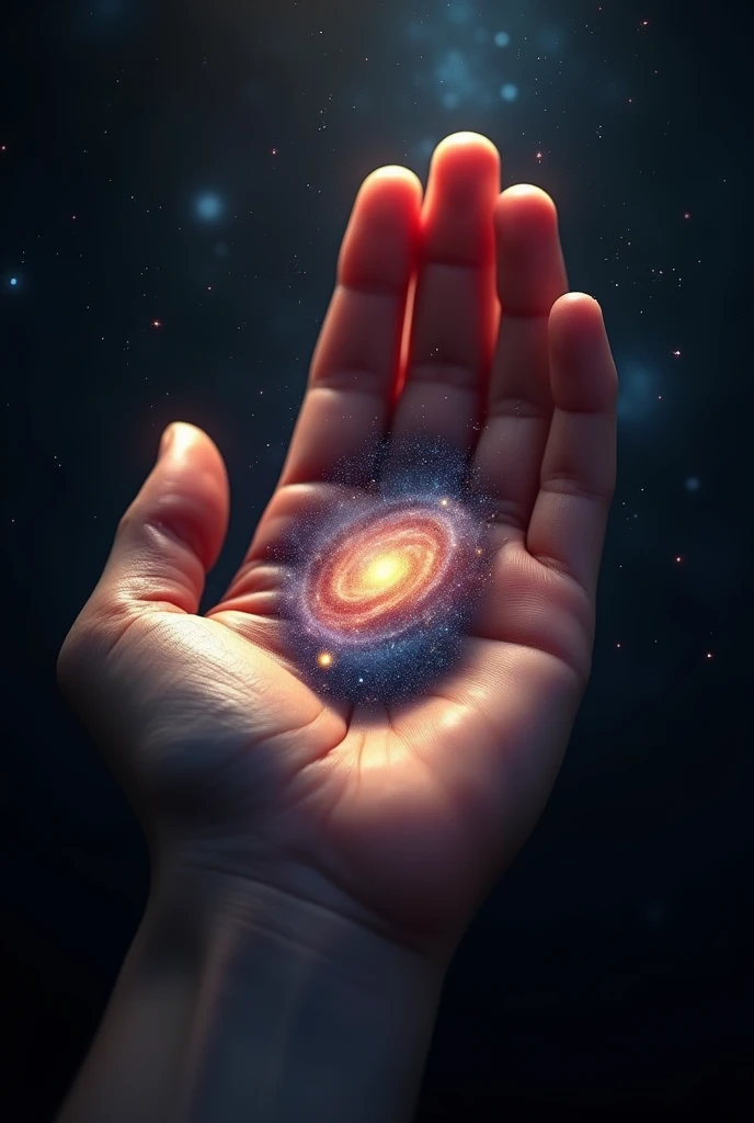 Universe in the palm of hand