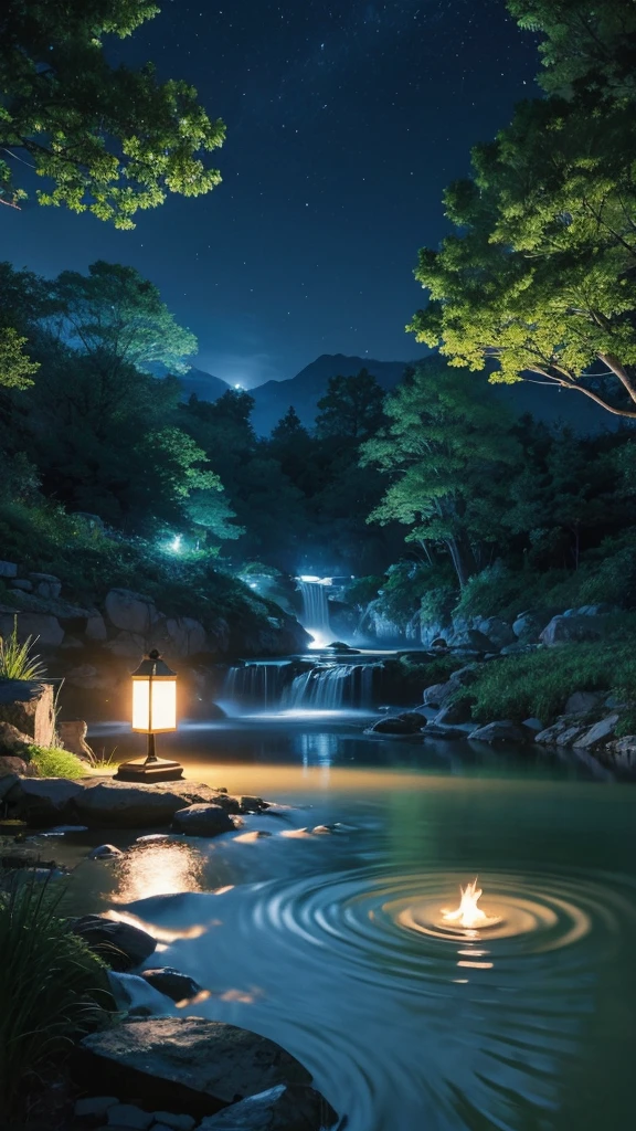 Night view、nature、Relax、Flushed、Illustration effect for posters and magazines,