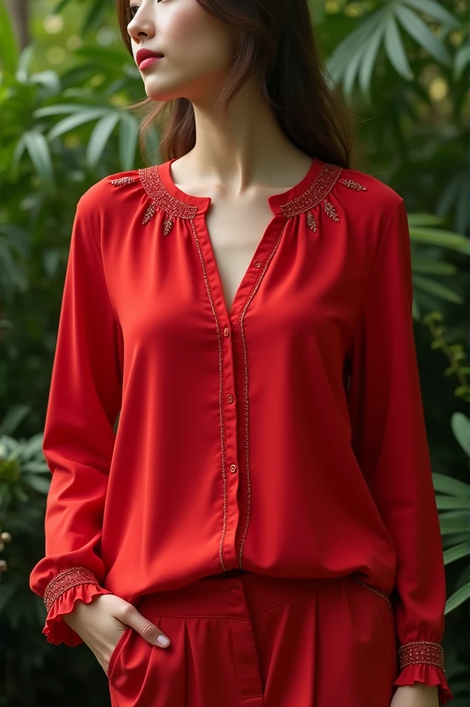 Create a red blouse that says Red berry