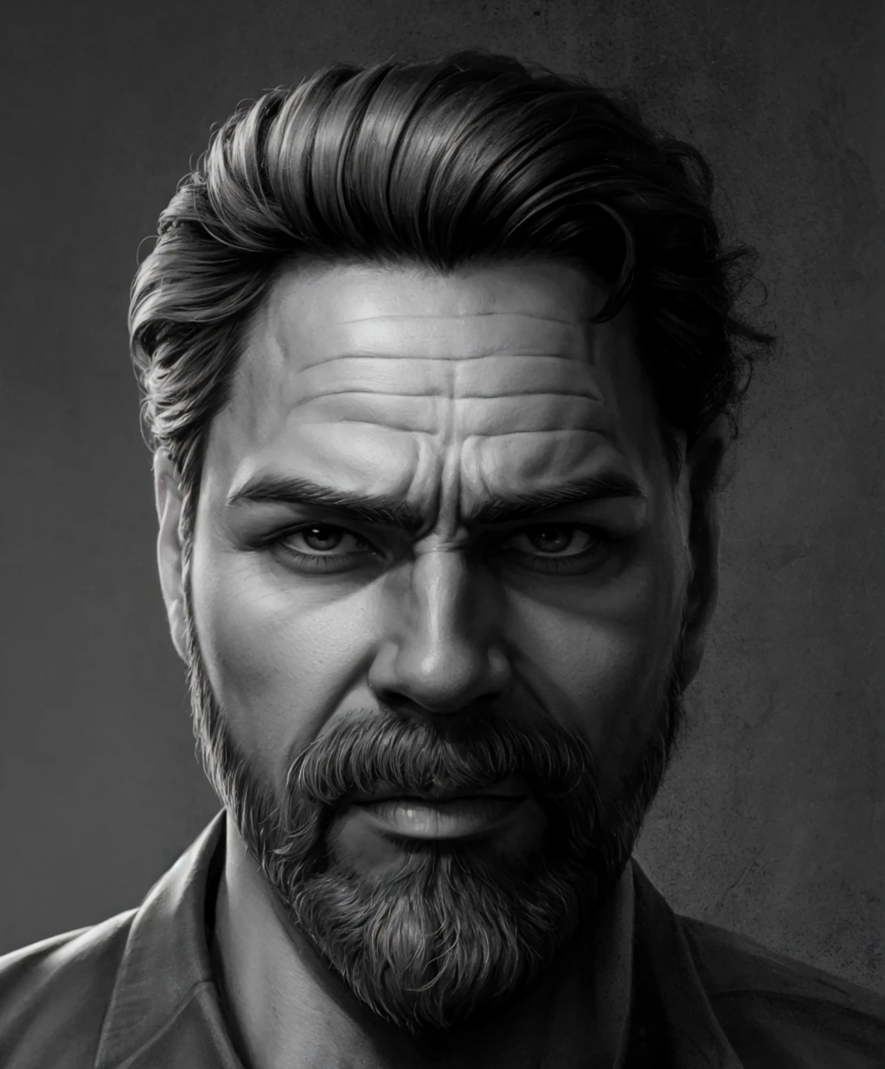 man, beard, poison, detailing, portrait, Picturesqueness, digital painting