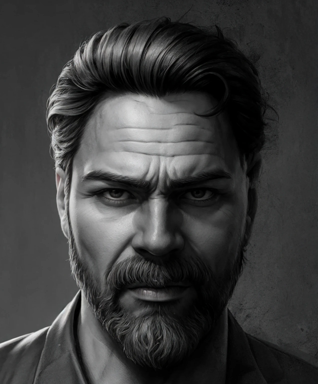 man, beard, poison, detailing, portrait, Picturesqueness, digital painting