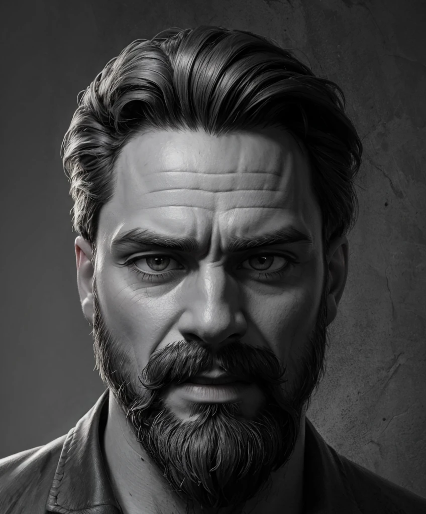 man, beard, poison, detailing, portrait, Picturesqueness, digital painting