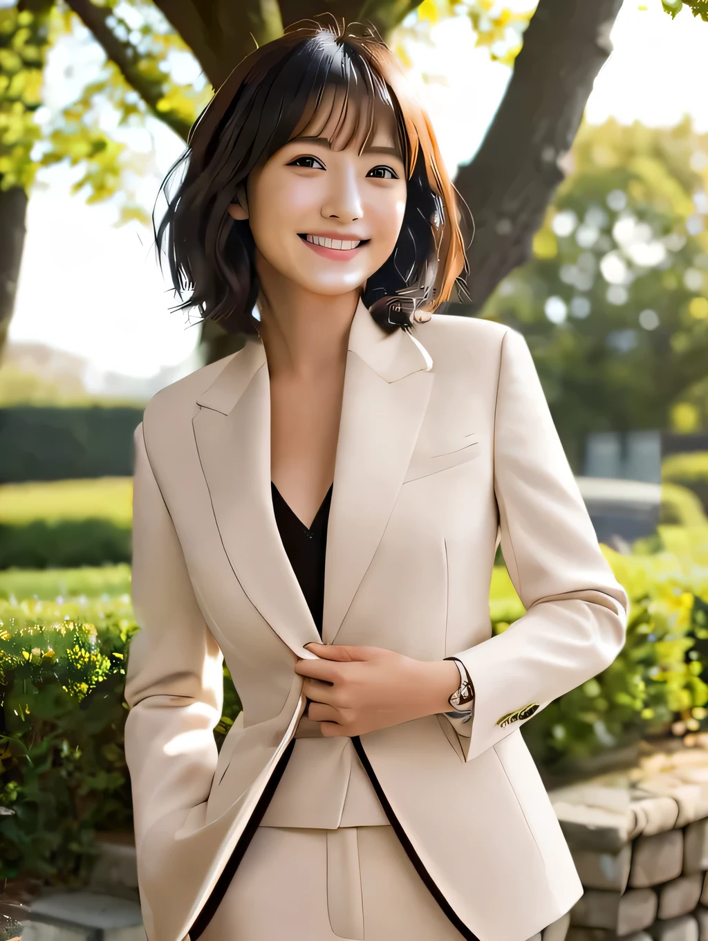 business suit、Masterpiece、detailed、Magazine Model、Short Hair