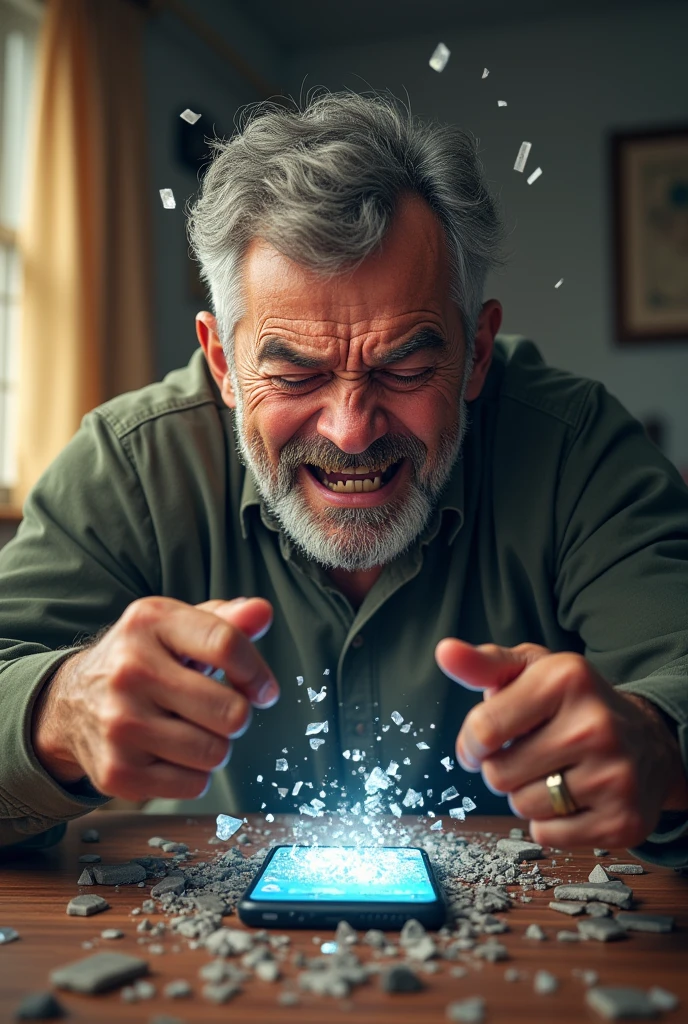 father smashed the phone