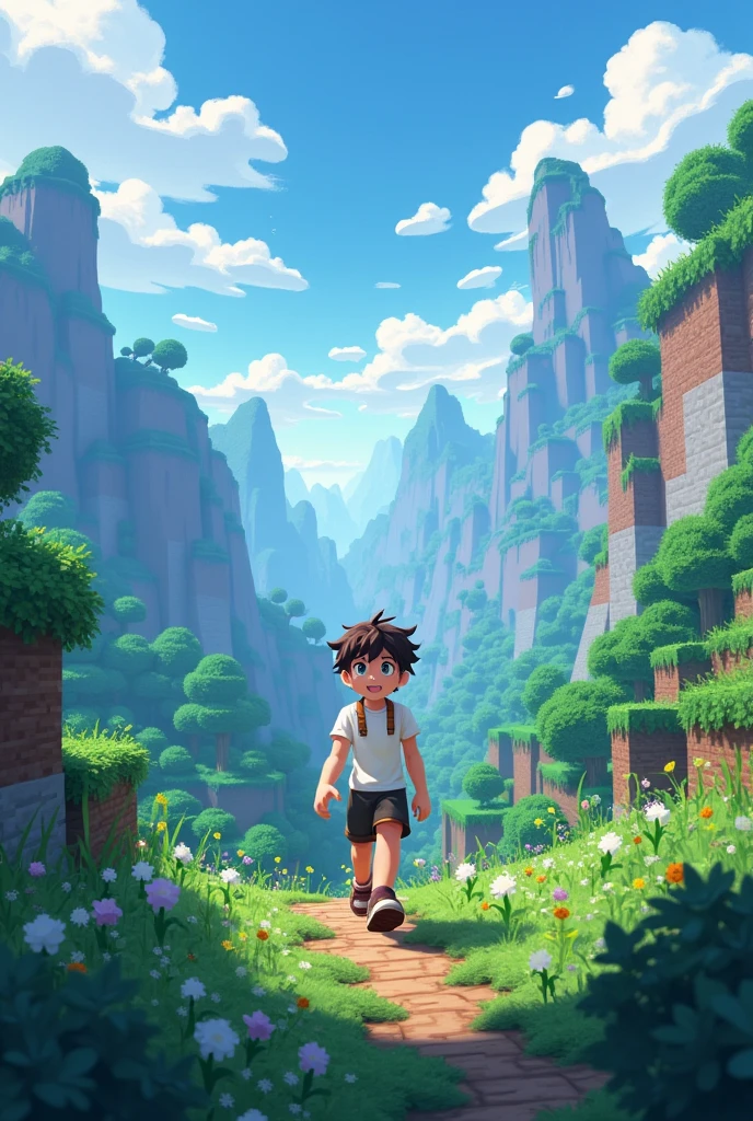 Minecraft pic with one anime and anime should be boy