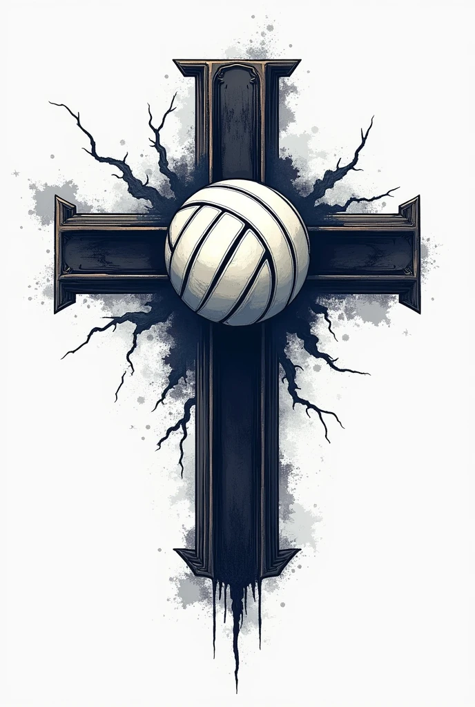 create several cool symbols that mix volleyball and christianity to put on a shirt