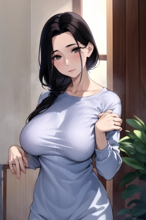 nude,Completely naked,30-year-old woman、Mother,Married women,,Black Hair,Small breasts、Small breasts、Casual wear、Calm appearance、sweater、shirt、Clothing Pattern、Clothing design、whole body、Being grabbed by the chest、Hands on chest、My breasts are being massaged、A man is rubbing my breasts、Man&#39;s arm、Adult male、Muscular bodybuilder、Focusing on couples (Men and women).
