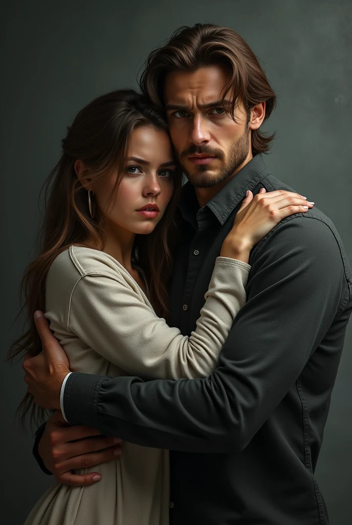 The couple supporting each other during a challenging situation.