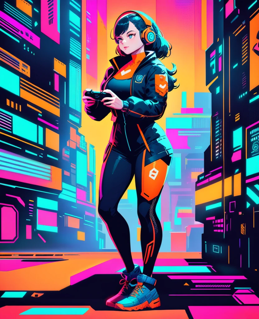 stylish
Women
Gamer
Full Body
Dynamic Poses
Neon Accents
Gaming Headsets
Futuristic outfits,
Cyberpunk influence,
holding a game controller
A confident look,
sophisticated hairstyles,
eye-catching backgrounds
digital art style,
high contrast,
sharp details,
worthy of a YouTube icon,
a striking design worthy of a YouTube icon,
Cool posture