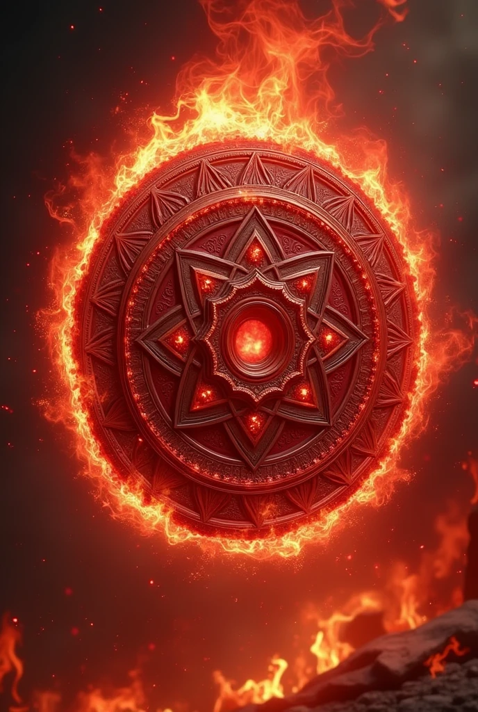 Kala chakram with red theam and fire effect