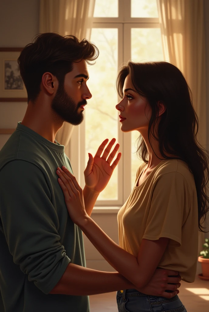 The couple respecting each other’s differences during a discussion. Depicting RESPECT