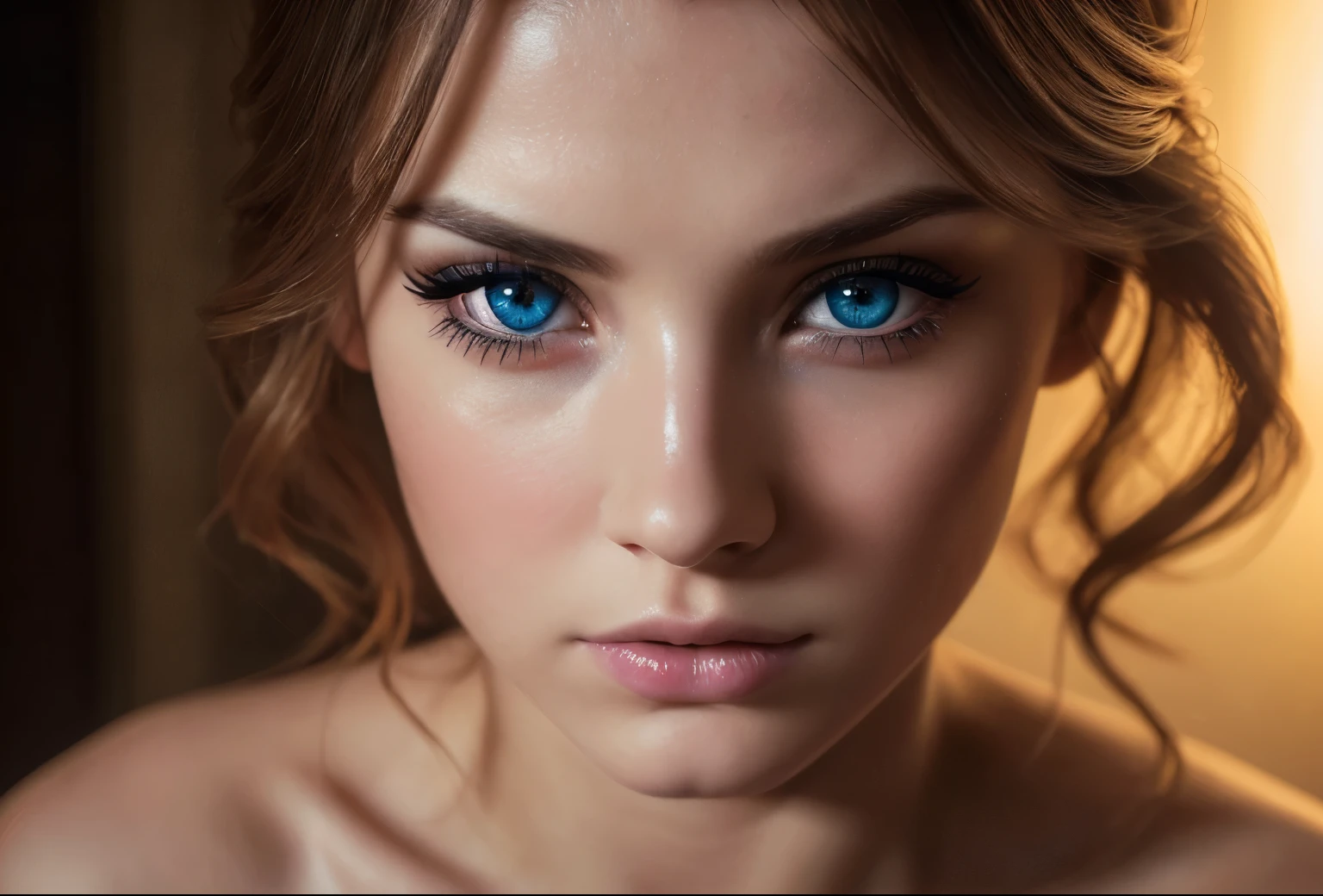 amazing detailed eyes, beautiful girl, intricate eye makeup, piercing gaze, porcelain skin, delicate features, long eyelashes, (best quality,4k,8k,highres,masterpiece:1.2),ultra-detailed,(realistic,photorealistic,photo-realistic:1.37),cinematic lighting,dramatic chiaroscuro,vibrant colors,award winning portrait photography