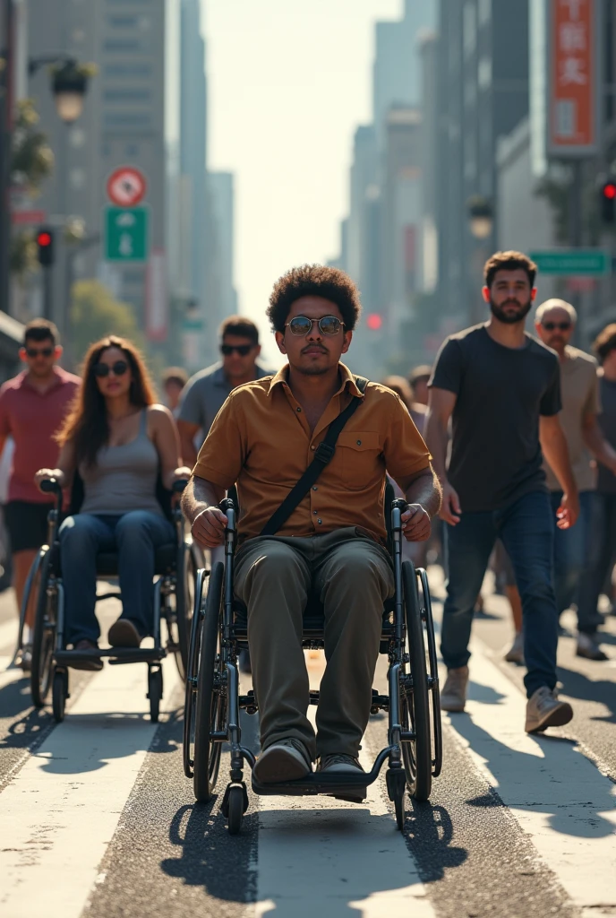 Disabled people want to cross