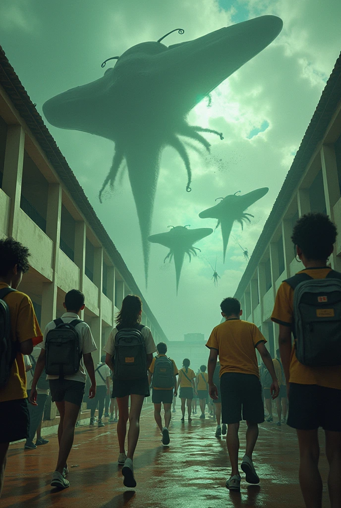 School setting in the Philippines barely realistic with alien invasion

