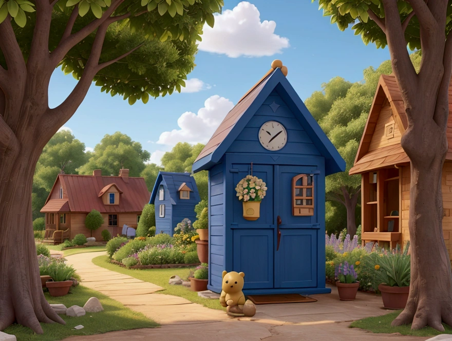 The bears wake up from their winter sleep,
Bees seek the most tender pollen,
The gardens are filled with butterflies,
And the blue sky covers the discreet little houses.