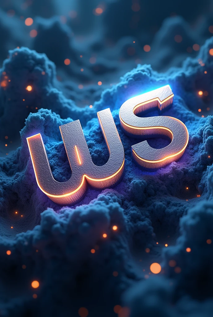 Create magic 3d logo name "WS 2.0"