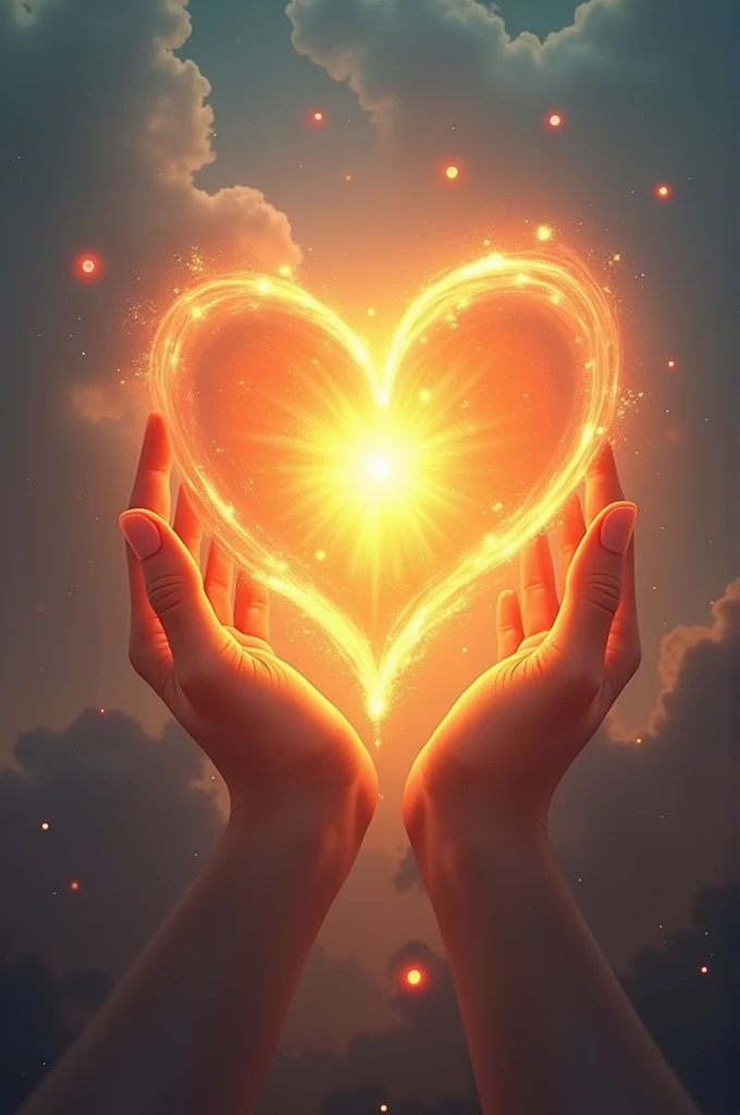 make me a symbol of a altruistic heart with benovelent flame inside