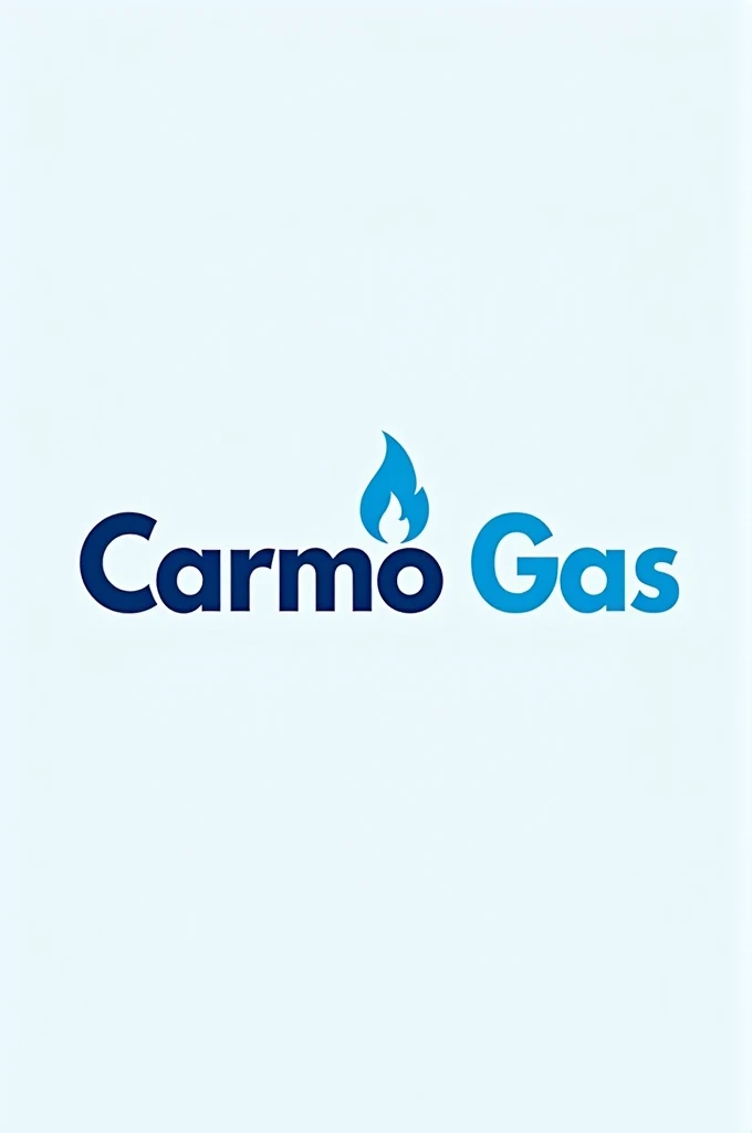 Create a logo with your name "Carmo Gas", below put in smaller letters " gas and water" and a drawing of a gas or water on top, all in blue color