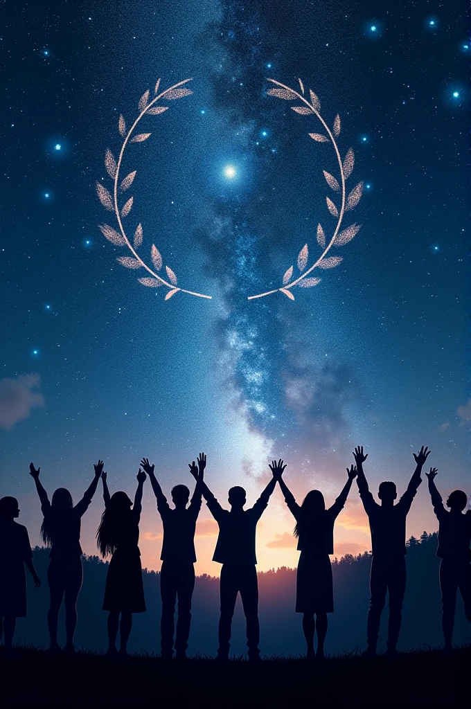 2. **Starry Night Educators**: Imagine a prestigious awards ceremony under a starlit sky. The award winners are depicted as silhouettes reaching for the stars, with constellations forming symbols like books, pens, and laurels in the sky above.award events