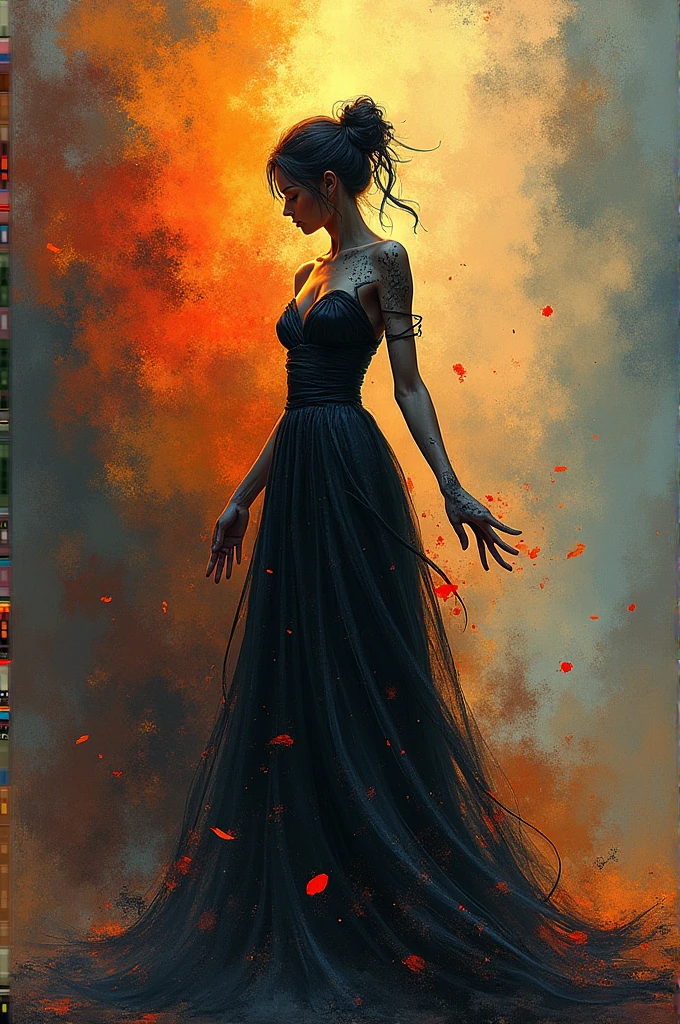 Create a visual art that connected/show my fav subject which is arts
using the contrast elements of arts