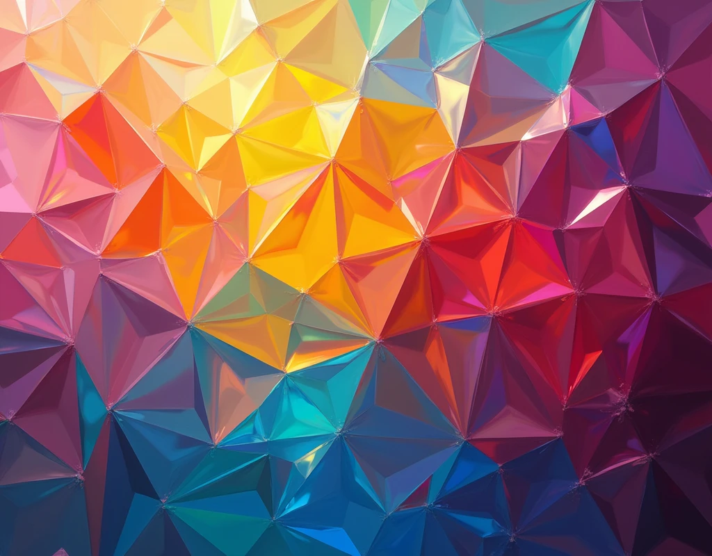 background of geometric shapes in lgbtq colours with the effect of shattering glass