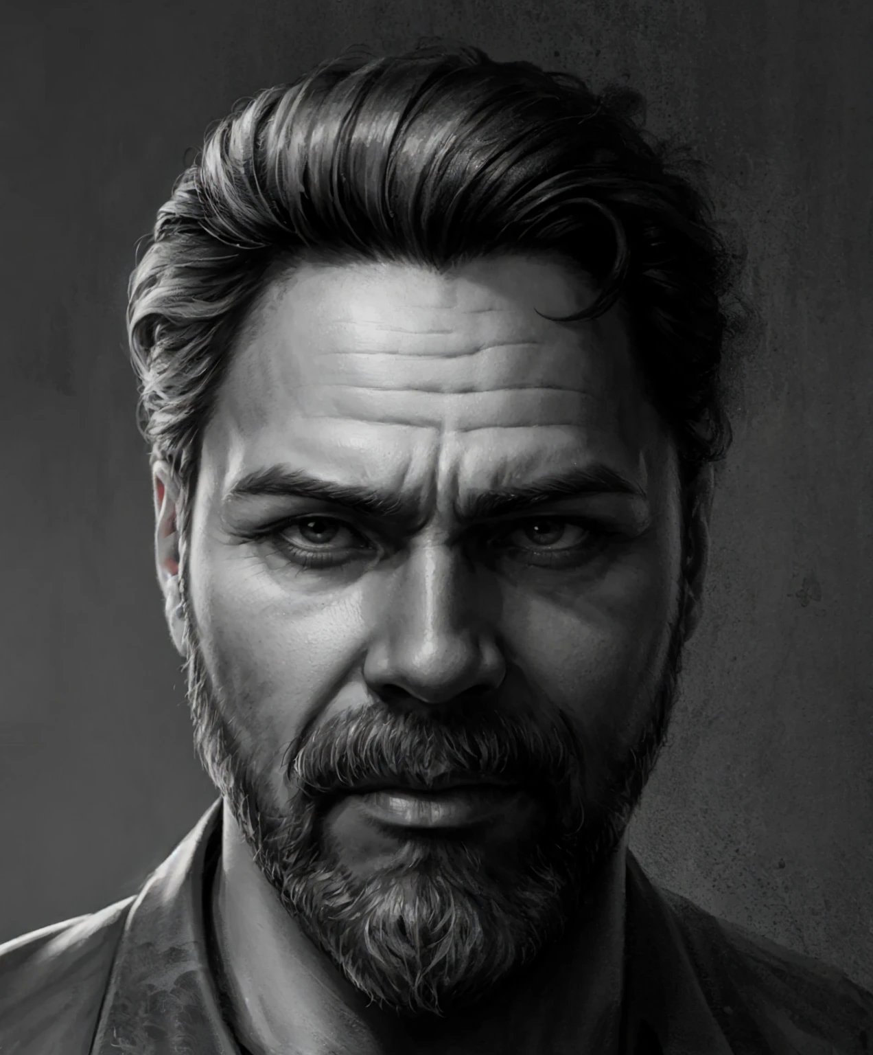 man, beard, poison, detailing, portrait, Picturesqueness, digital painting