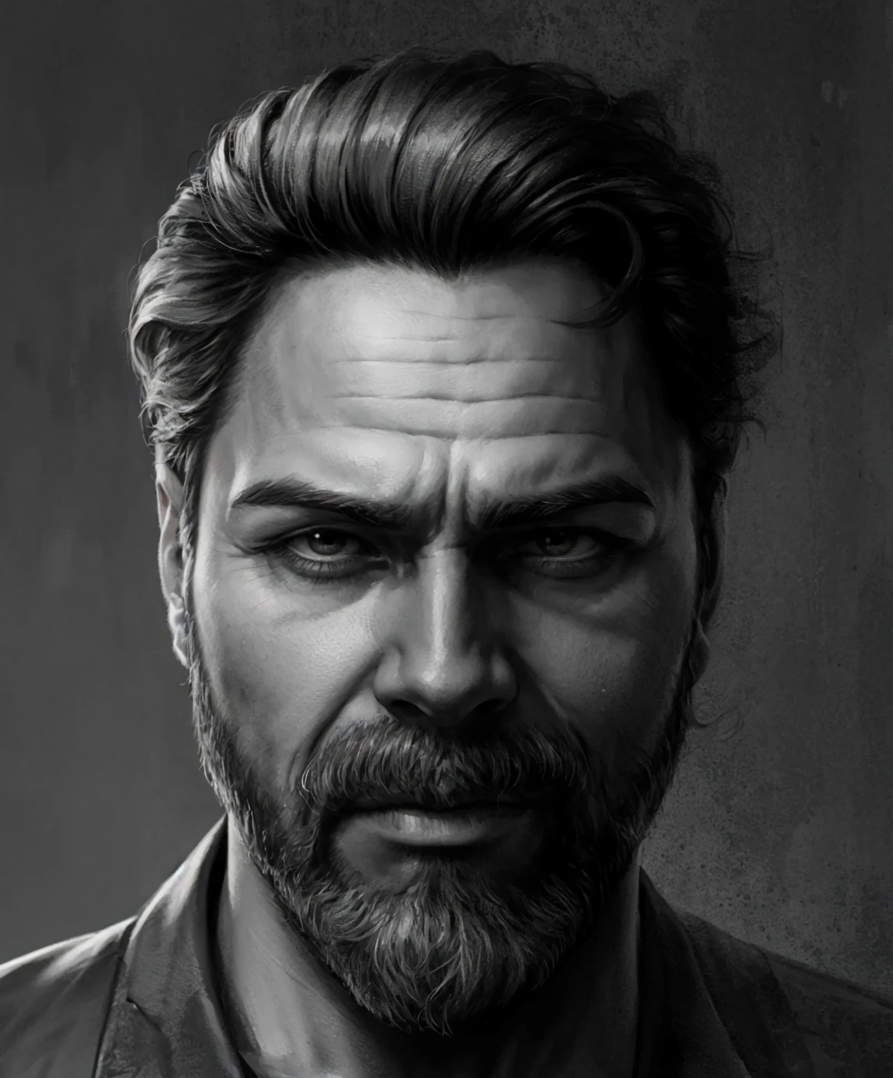 man, beard, poison, detailing, portrait, Picturesqueness, digital painting