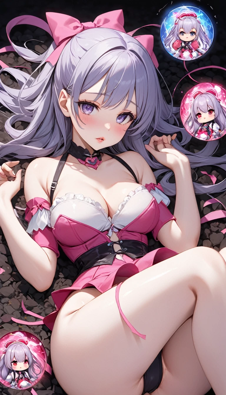 {{{{{16k, nsfw, The process in which the heroine girl is transformed into a Youth unconscious silicon love doll that infinitely without consciousness, Adding the fragility of youth to heroine girl's appearance, The more the protagonist tried to stop the transformation into a silicone love doll the more the transformation progressed resulting in the protagonist breaking the final seal that transformed his beloved into a silicone love doll and taking her consciousness A full whipped deep cleavage rapidly emerged from her small breasts making her much sexier than when she was human, The heroine girl is held down on the ground on a Youth unconscious silicon love doll magic field with pretty girlish magical circle and lighting, thicken the lips look pretty, Boobs are fluffy and bouncy, Tits that get rounder bigger her deep tight cleavage}}}}},{{{white expressionless cheeks, The moment the heroine girl's eyes were replaced by fake glass ones, Her whole body her hair her eyes everything has been turned into a fake, she was completely transformed into a silicone love doll lifeless, silicon love doll magical in a romantic magical field filled with female hormone steam, her beautiful slender underbust, slender curvy cute waistline, silicone love doll had an lewd fetish for lips and necks and waistlines, her clearer nip line from underbust to hips, gloomy hair, thick vivid lips}}}}},{{Extremely detailed}},{{{{{heroine girl's Sexually unused body with pure and innocent aura, integrated heroine girl head and face small}}}}}
