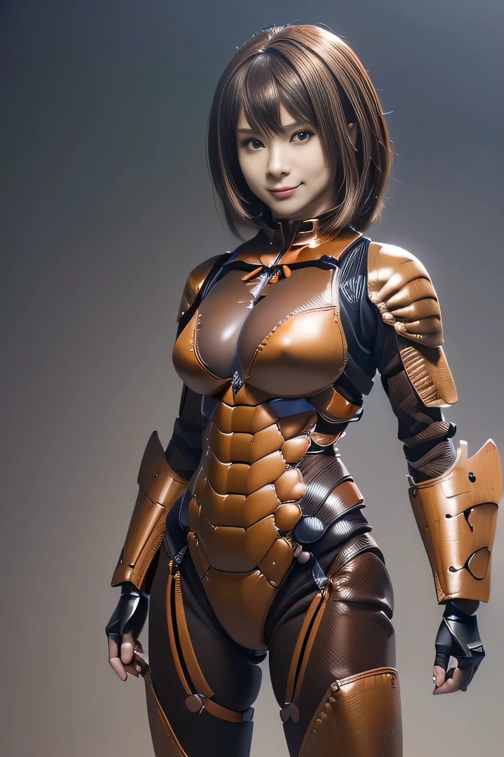 (high resolution,masterpiece,best quality,extremely detailed CG, anime, official art:1.4), realistic, photo, amazing fine details, all intricate, gloss and shiny,awesome many layers, 8k wall paper, 3d, sketch, kawaii, illustration,( solo:1.4), perfect female proportion,villainess, (fusion of dark brown cockroach and lady:1.4), (brown cockroach form lady:1.2), (brown cockroach lady:1.2), (fusion:1.2), (solo:1.4), (evil smile:1.2), muscular, abs, (cockroach brown exoskeleton bio insect suit:1.4), (cockroach brown exoskeleton bio insect armor:1.2), (brown transparency cockroach wing:1.4), (brown cockroach antennae:1.3),