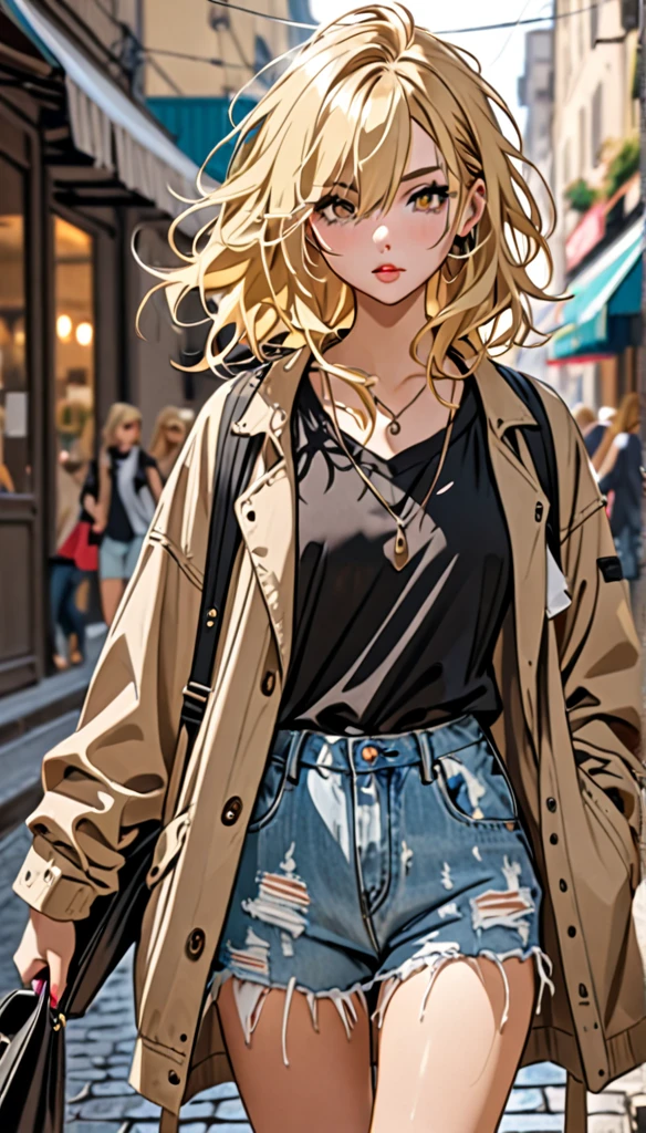 Beautiful and blond, messy and stylish 