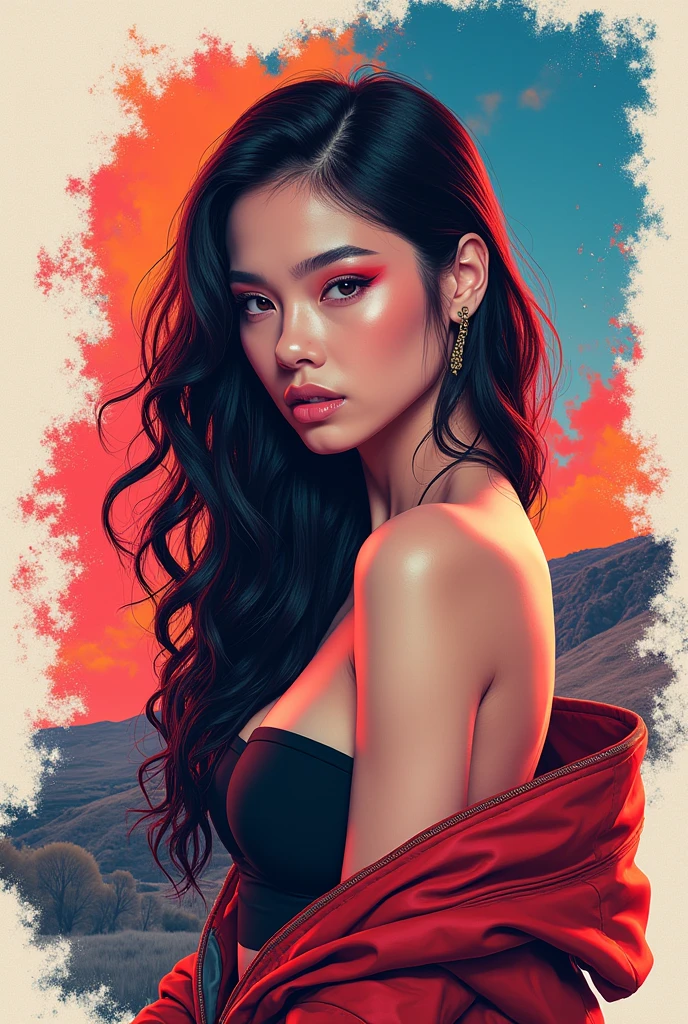 An album cover for the Solo Debut of the member from the k-pop girl group Super6Gurls, Becca