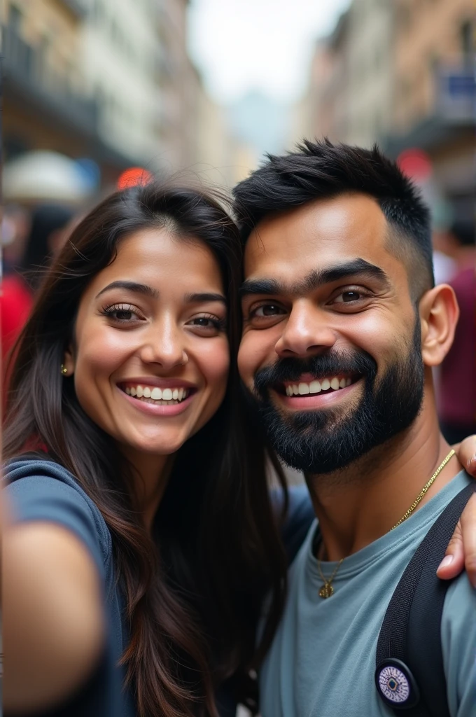 Girl name "sneha" selfie with virat kohli