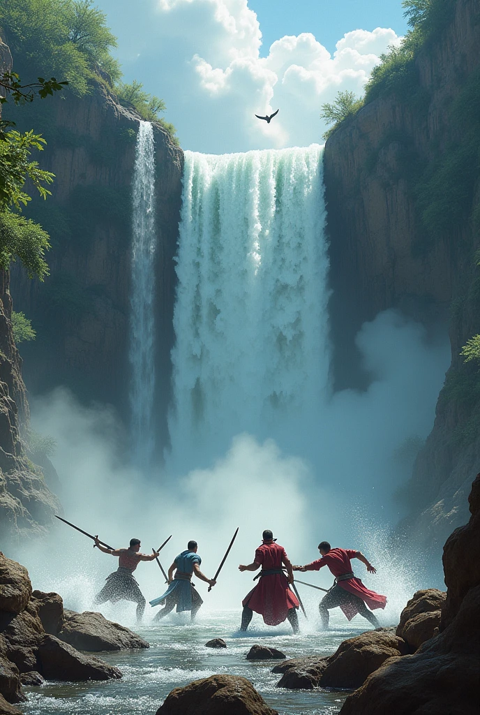 Fighting waterfall