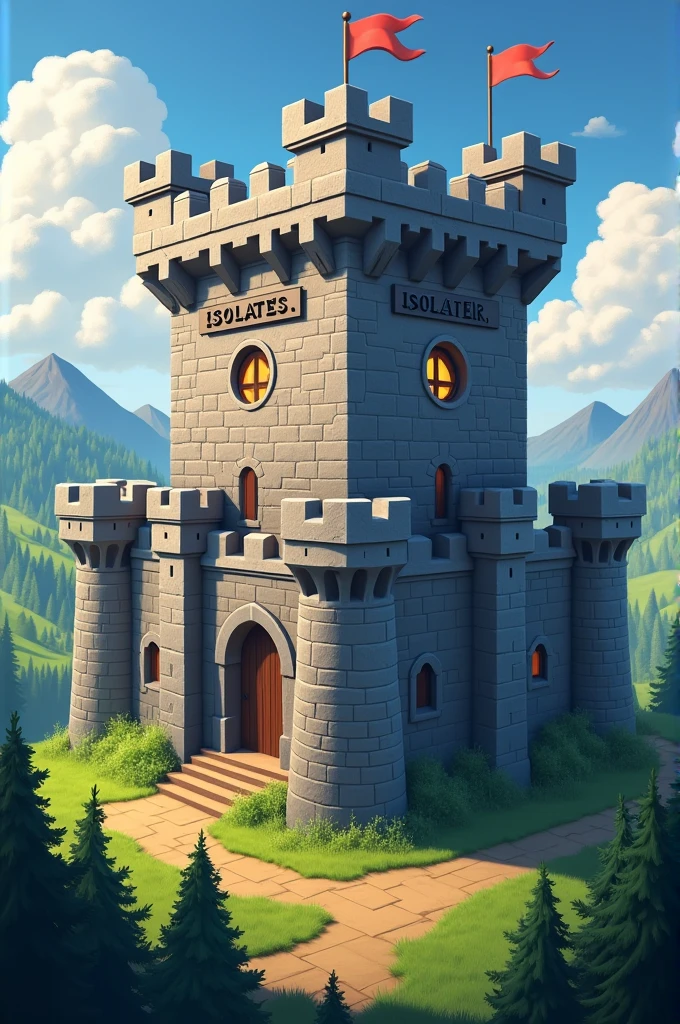 Clash of clans castle written " ISOLATES B.R"