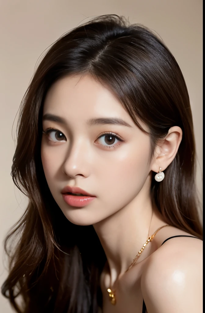 (masterpiece:1.3), (8 thousand, realistic, RAW photos, best quality: 1.4), (1 woman),(very sexy), (Beautiful makeover), (((유난히 아름다운 realistic 얼굴))), (((Create a slim and beautiful body))), (long eyelashes),  (double eyelid), (Brown hair, parted, long hair:1.3), (아름다운 parted스타일), (Realistic and truly beautiful and delicate eyes), (((beautiful and big breasts))), (realistic and beautiful skin), (absurd), (attractive), (ultra high resolution), (extremely realistic), (very detailed), (golden ratio),   (necklace),  (earring), (So beautiful and sexy), (((beautiful eyes))), (((high nose))), (((small nostrils))), (((beautiful mouth))), (((beautiful mouth술)))