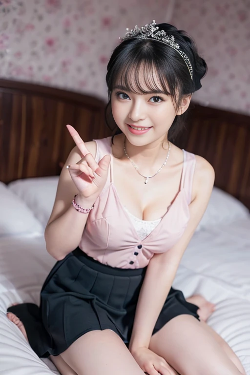 ((best quality)), ((masterpiece)), (detailed), perfect face, Lovely Chinese girl 19 years old supermodel, very skinny, tanned sweaty skin, very tall, full body shot, wearing heels, feminine, romantic, long hair with bangs and pig tails, pretty brown eyes, glossy then lips, shimmering makeup, dazzling beauty, topless, choker neck bracelet, dark empty room setting, nighttime, xxme.me style.