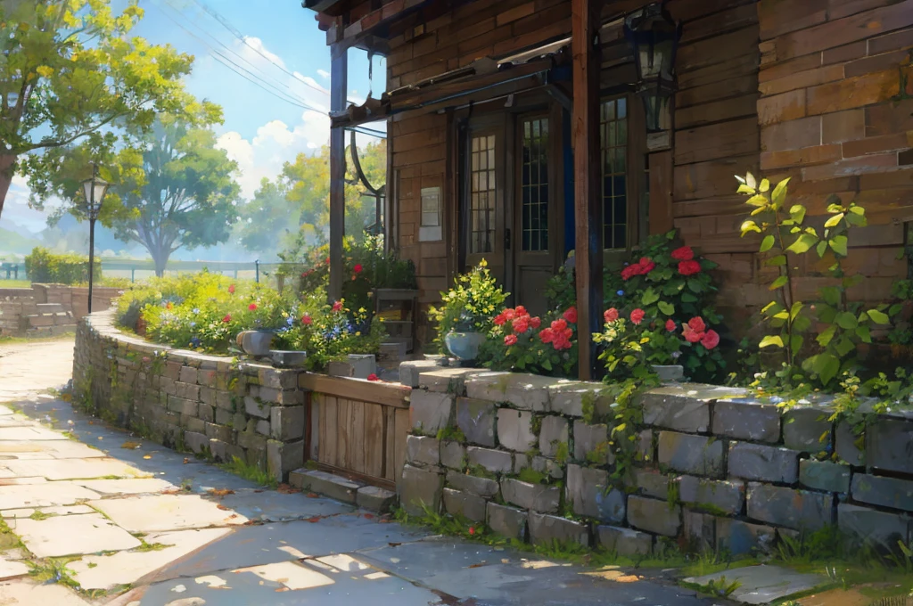 vintage stone fence