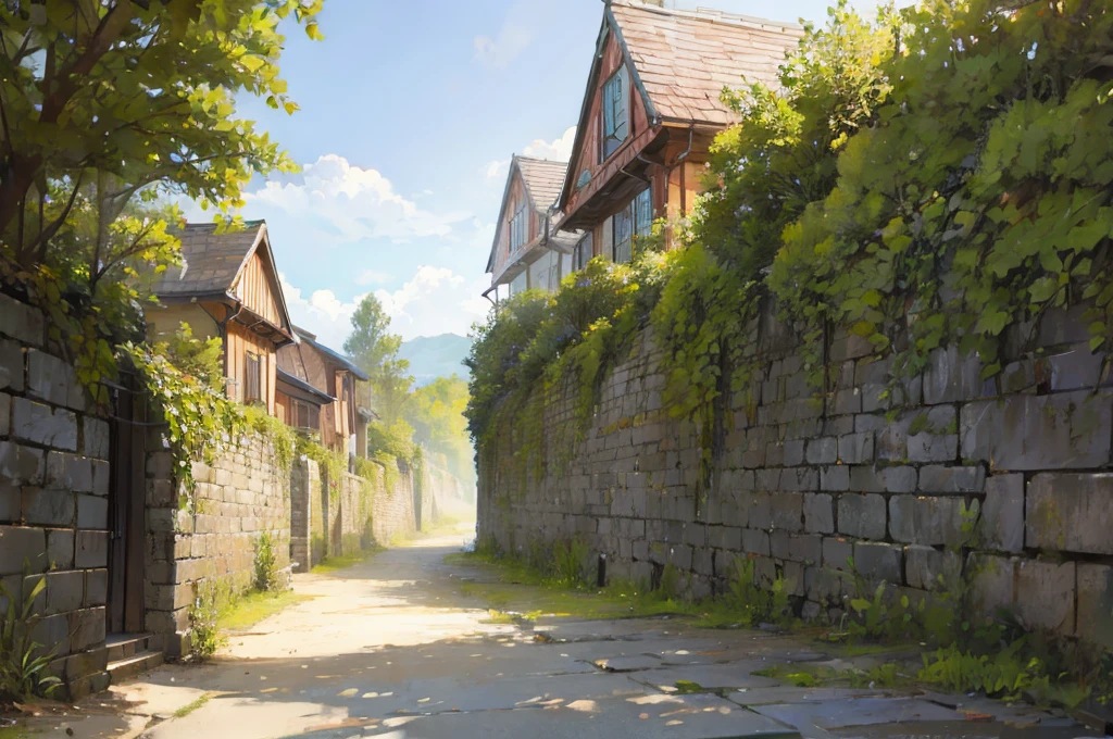 vintage stone fence