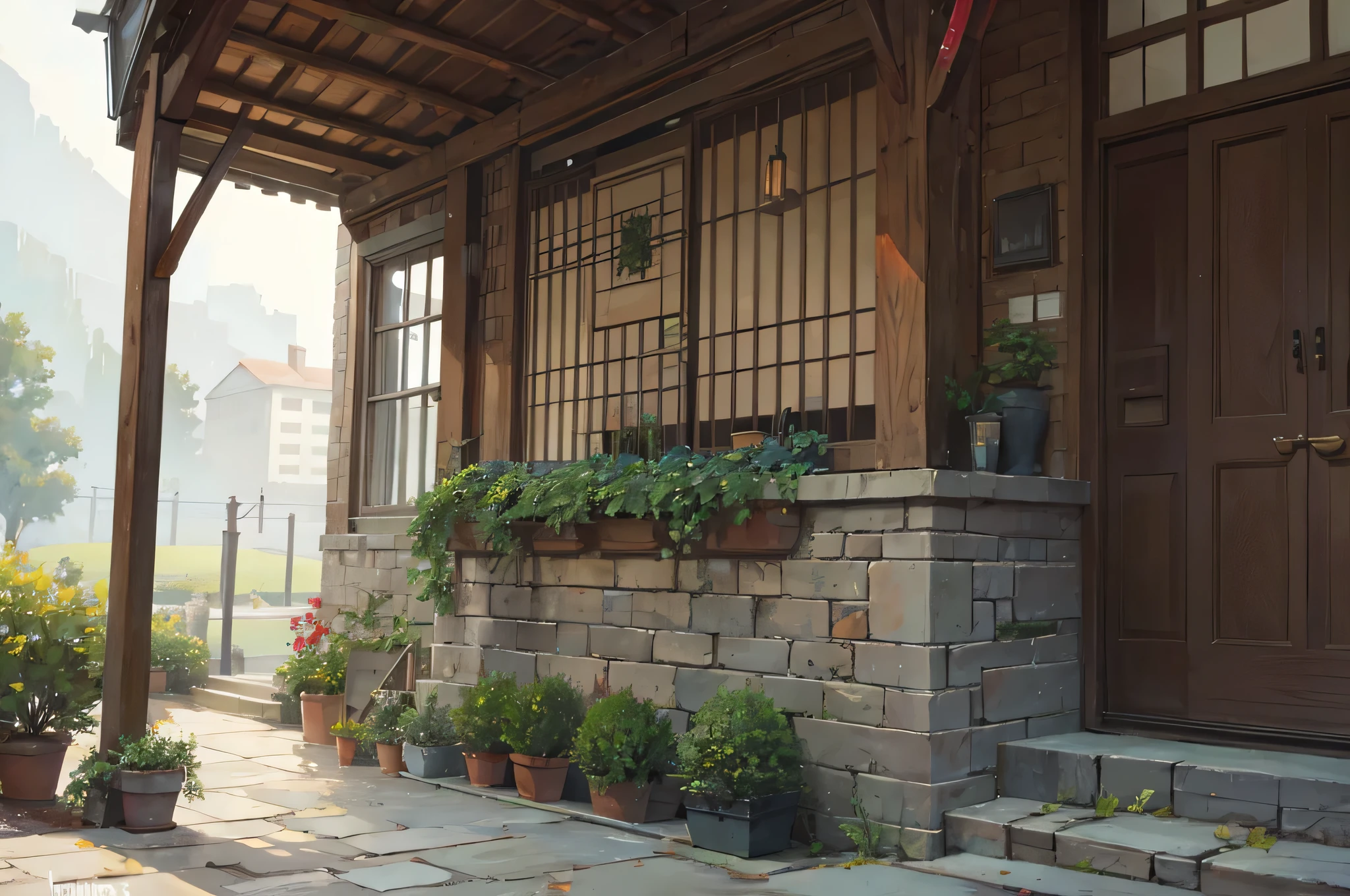 vintage stone fence