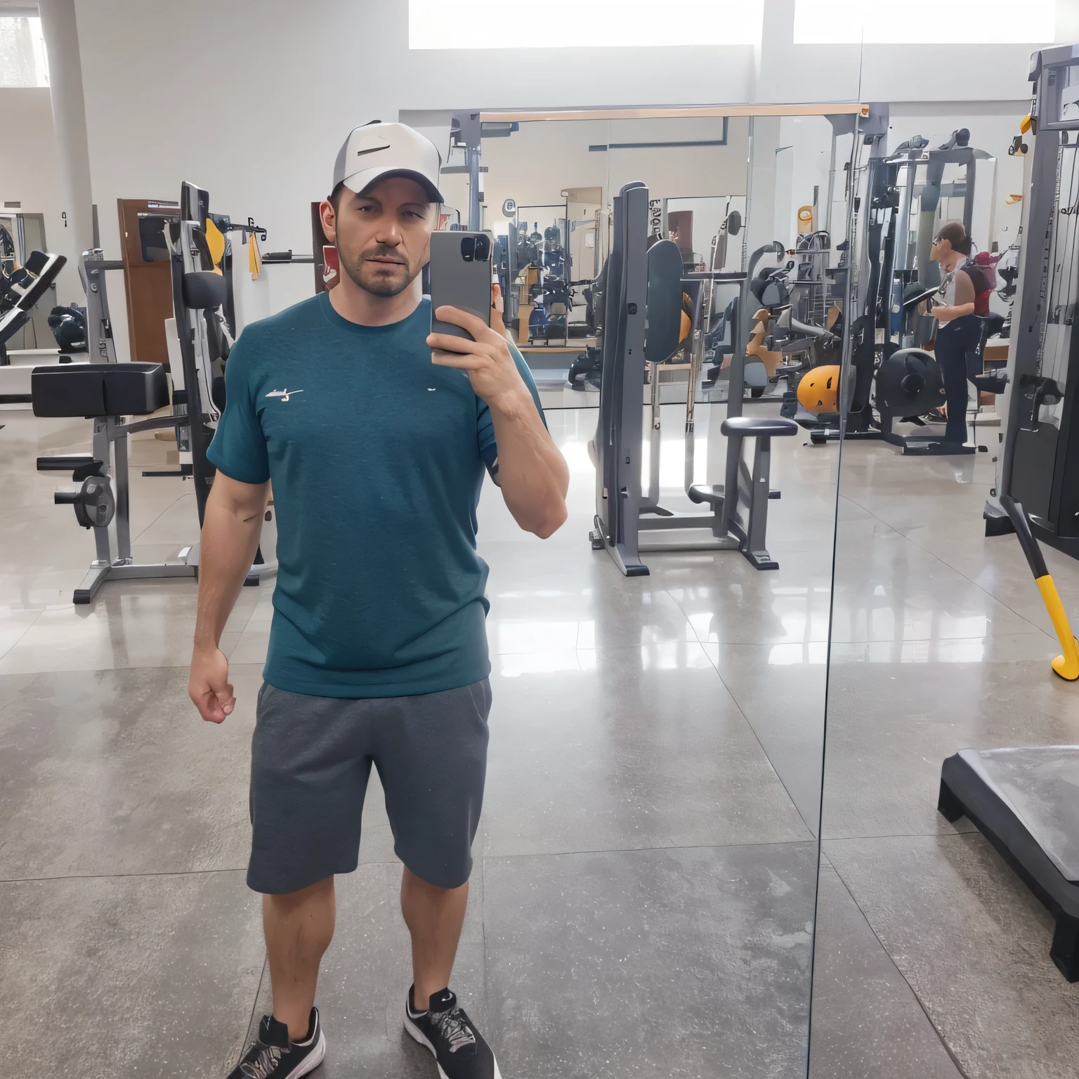 35 year old man working out in high definition and expressive face