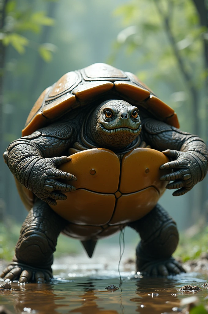 Turtle lifts heavy objects