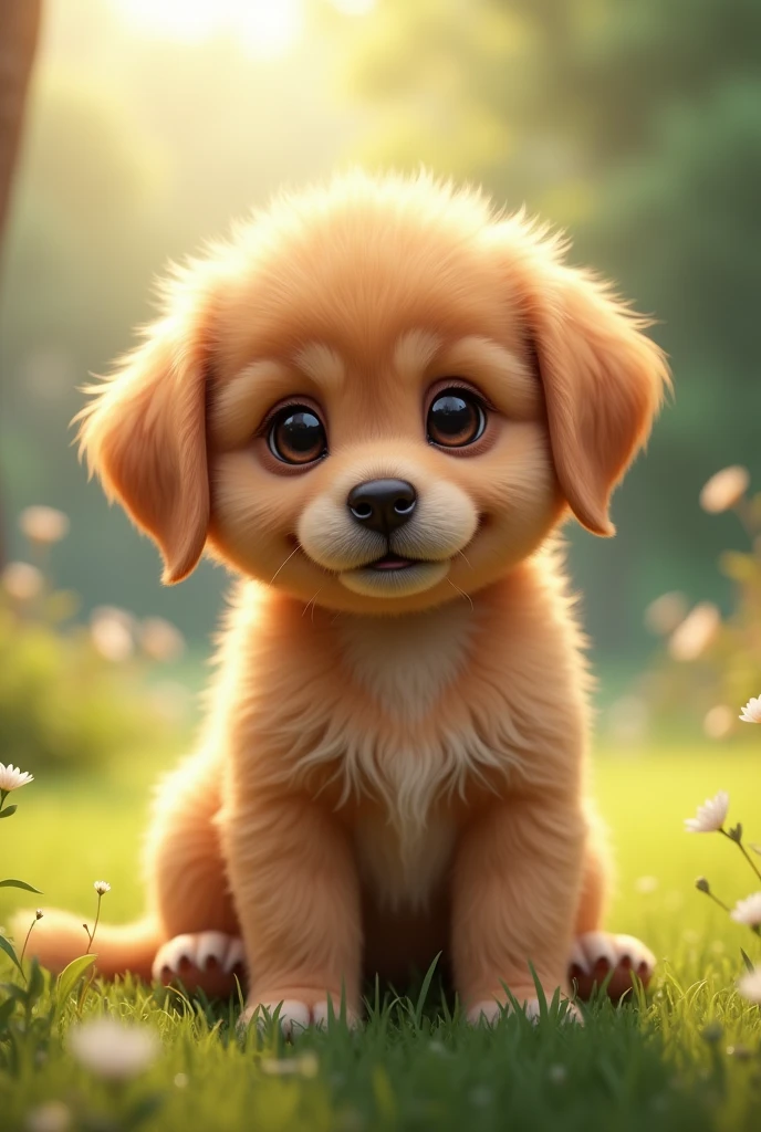 Realistic cute dog image