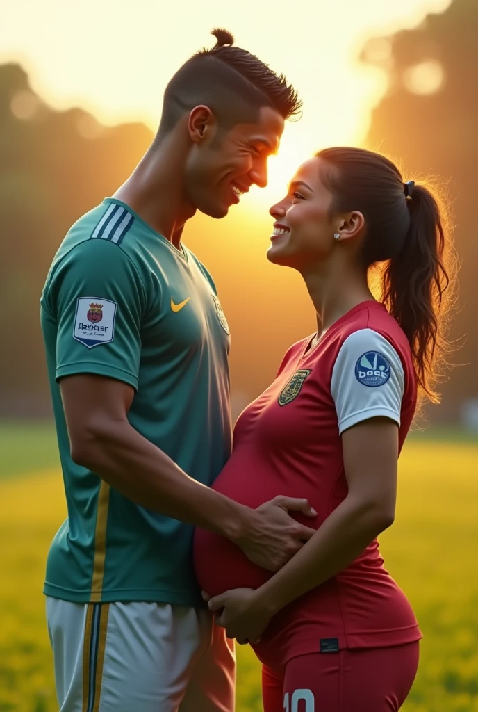 Cristiano Ronaldo hugging IshowSpeed pregnant