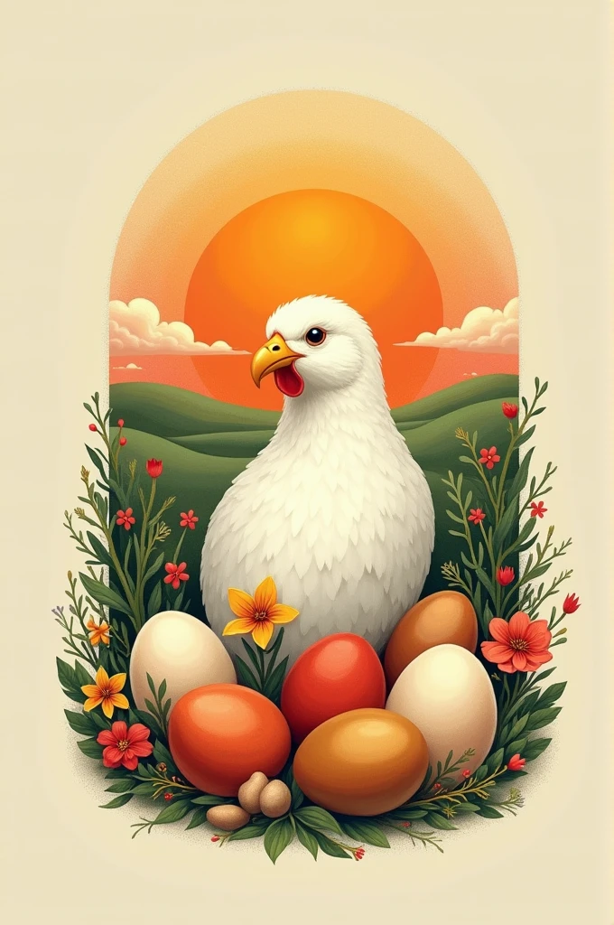 I want a logo for my egg farm, tribute to my mother santa rosa