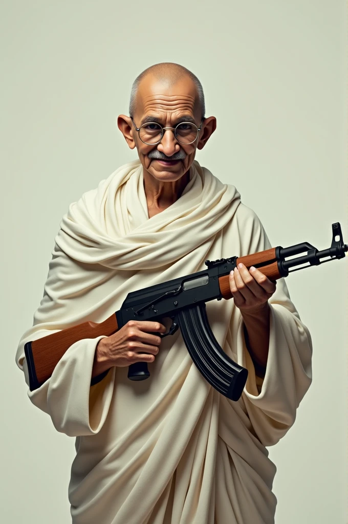Gandhi with ak47 photo 